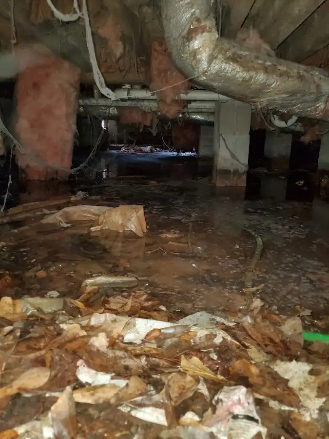 Crawl space flood assessment for Commercial Water Damage Restoration in Chester